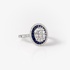Oval shape ring with sapphires