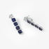 Long sapphire invisible earrings