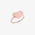 Pink gold heart shaped ring
