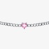 Chiara Ferragni steel tennis bracelet with pink heart