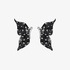 Σκουλαρίκια  πεταλούδα με μαύρα διαμάντια