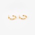 Small gold hoops with diamonds