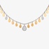 Pink gold diamond necklace with pave drops