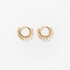 small gold hoops with yellow diamonds