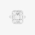 square diamond ring with invisible setting