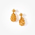 Silver semi precious gold plated earrings with yellow stones