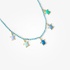 Turquoise ocean charms necklace