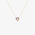 18K Rose Gold Heart Necklace with Multicolour Sapphires & Diamonds