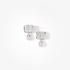 Stud square shape earrings with hanging poire