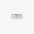 Half band ring with diamonds in white gold