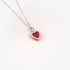 Reversible heart necklace in rubies and diamonds