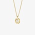 Gold infinity pendant with a diamond