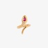Δακτυλίδι φίδι σε ρόζ χρυσο 18κ με ρουμπίνι και διαμάντια