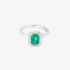 Classic rosette emerald ring
