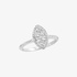 Diamond ring with invisible setting