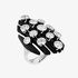 diamond ring with black rhodium details