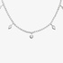 Tennis necklace with diamond fancy drops