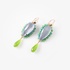 Fashionable earrings made of semi-precious stones and silver clasp