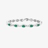 Bangle with marquise cut emeralds and diamonds