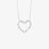Romantic heart shaped pendant with mixed cut diamonds