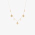 Gold multi madonna and cross charms necklace
