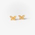 Silver gold plated earrings butterfly
