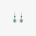 White gold earrings with pear cut emeralds and diamonds