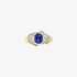 Gold sapphire ring with diamonds
