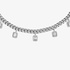 White gold chain necklace with diamonds