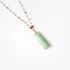 Large Jade pendant with coral, turquoise and pearls