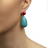 Large colorful drop earrings