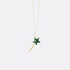 Green fairy wand lucky charm with chain