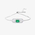 Bangle white gold with emerald and diamonds
