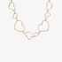 Gold necklace with heart outlines