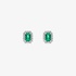Rectangular studs with emeralds