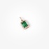 Square emerald pendant with invisible setting