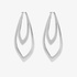 Long marquise shaped hoop earrings