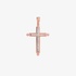 pink gold cross with diamonds