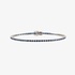 18K White Gold Tennis Bracelet with Blue Sapphires