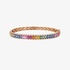 Pink gold rainbow bangle bracelet with diamonds