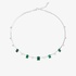 White gold choker necklace with emeralds and baguette diamonds