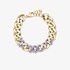 Chiara Ferragni  two tone chain bracelet with pink crystals
