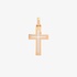 gold cross with white enamel