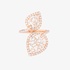 Elegant double diamond ring with baguette diamonds