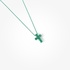 Emerald cross pendant