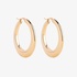 Gold plated round hoop earrings