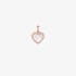 Pink gold heart shaped pendant with mother of pearl and diamonds