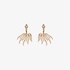 pink gold tentacle earrings with diamonds