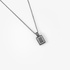 Mens silver pendant with diamonds