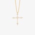 Chiara Ferragni thin cross with white stones gold plated